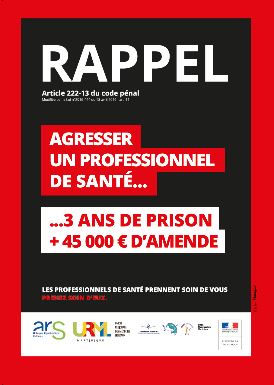 Affiche article de loi anti agressions
